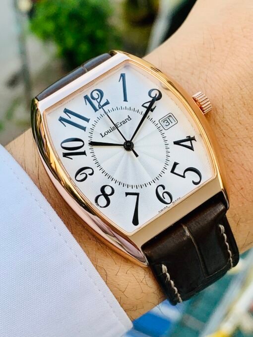 Đồng Hồ Louis Erard Tonneau Date Silver Dial Rose Gold - 80045 - Hình ảnh 2