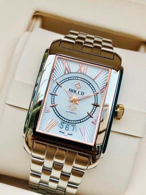Đồng Hồ Balco Rectangular White Dial Limited Edition 0326/0600 - 11339M - Hình ảnh 4