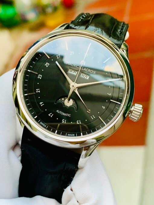 Đồng Hồ Maurice Lacroix Les Classiques Moon Phase Black Dial - LC6068-SS001-33E - Hình ảnh 4