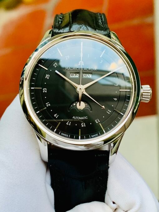Đồng Hồ Maurice Lacroix Les Classiques Moon Phase Black Dial - LC6068-SS001-33E