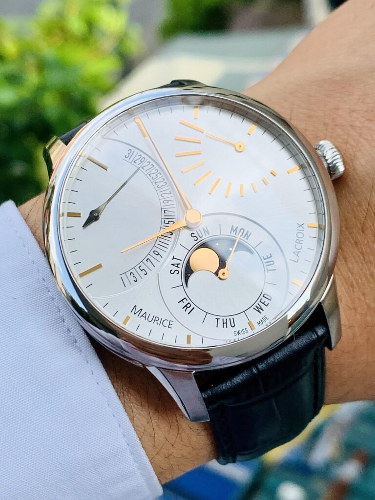 Đồng Hồ Maurice Lacroix Masterpiece Lune Retrograde White Dial - MP6528-SS001-130-2