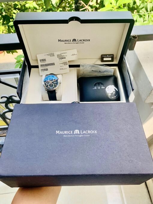 Đồng Hồ Maurice Lacroix Pontos Chronograph Black Dial - PT6188-SS009-332-1 - Hình ảnh 8