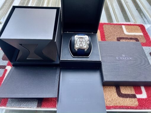 Đồng Hồ Edox Classe Royale Chronograph White Dial 01105 357N NIN - Hình ảnh 8