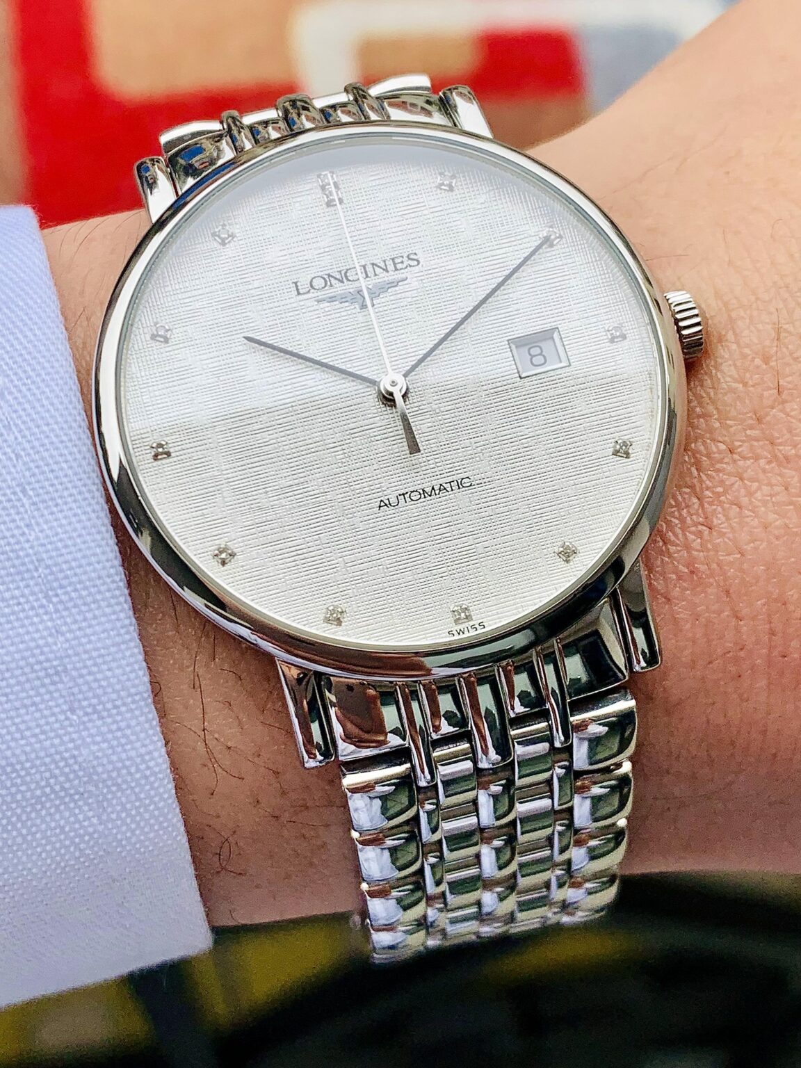 Đồng Hồ Longines Elegant Diamond, Linen White Dial - L4.910.4.77.6