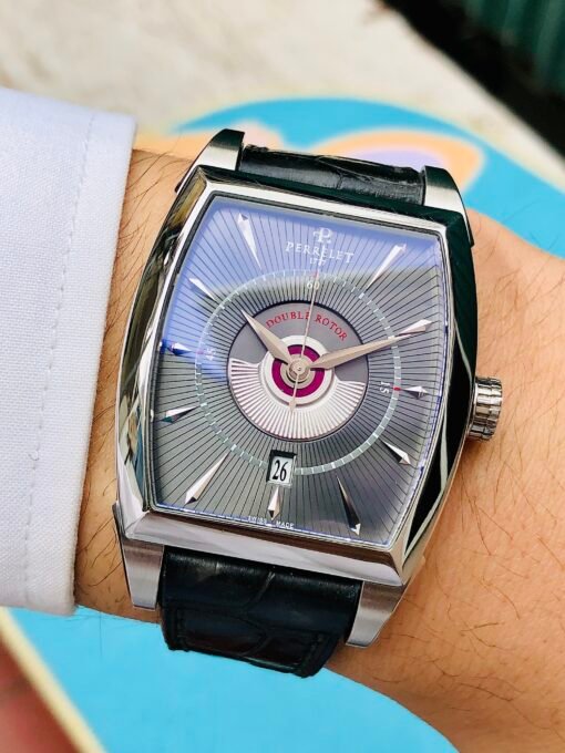 Đồng Hồ Perrelet Double Rotor Gray Dial Tonneau - A1029/A0994 - Hình ảnh 4