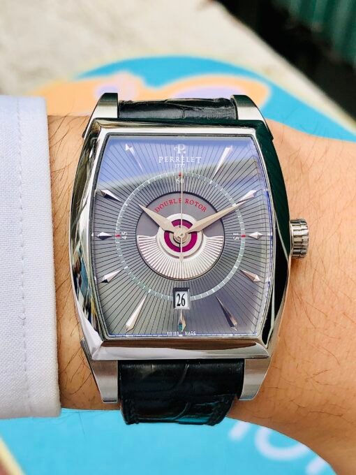 Đồng Hồ Perrelet Double Rotor Gray Dial Tonneau - A1029/A0994 - Hình ảnh 3