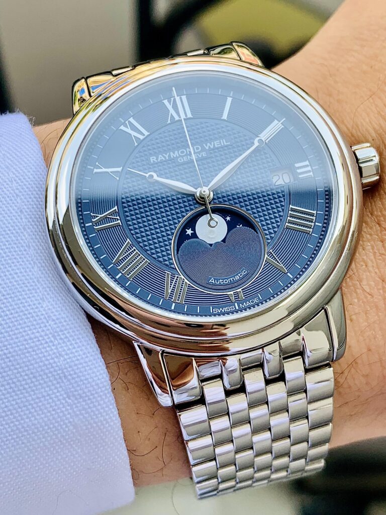 Đồng Hồ Raymond Weil Maestro Moonphase Blue Dial - 2879-ST-00508
