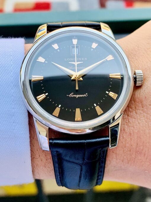 Đồng Hồ Longines Conquest Heritage Black Dial - L1.645.4.52.4 - Hình ảnh 3