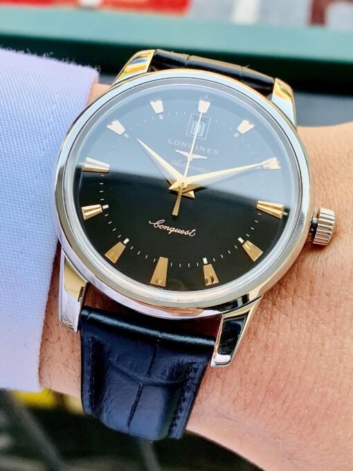Đồng Hồ Longines Conquest Heritage Black Dial - L1.645.4.52.4 - Hình ảnh 4