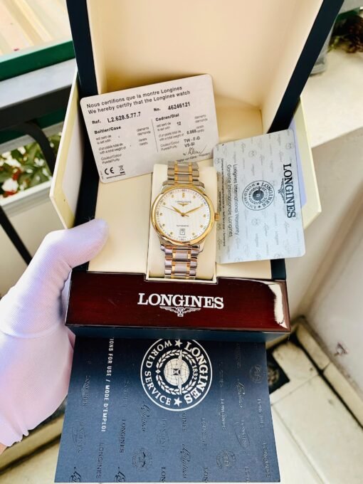 Đồng Hồ Longines Master Demi Gold Diamond White Dial L619.2 - L2.628.5.77.7 - Hình ảnh 9