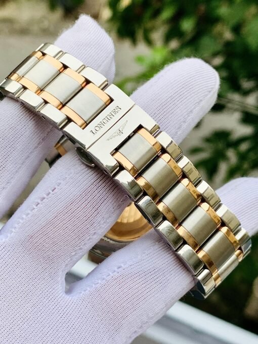 Đồng Hồ Longines Master Demi Rose Gold Day Date Black Dial Diamond - L2.755.5.59.7 - Hình ảnh 7