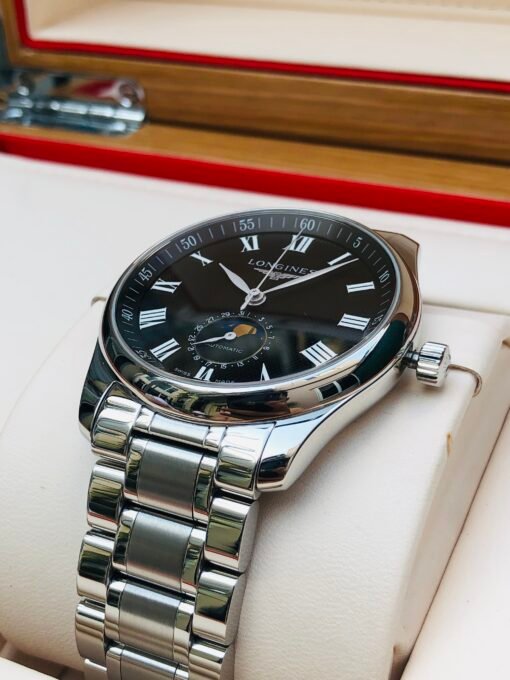 Đồng Hồ Longines Master Collection Moonphase Black Dial - L2.909.4.51.6 - Hình ảnh 10