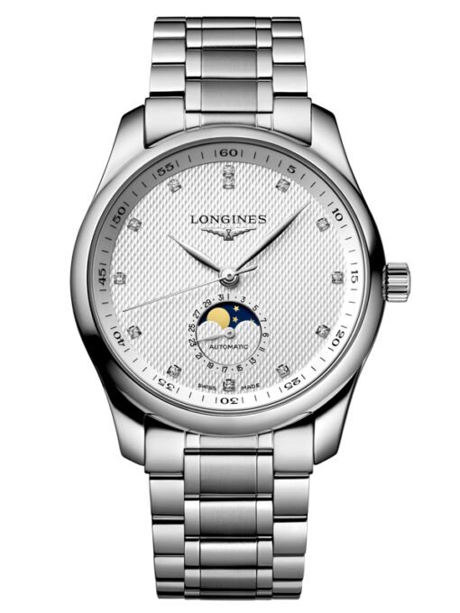 Đồng Hồ Longines Master Collection Moonphase Diamond White Dial - L2.909.4.77.6
