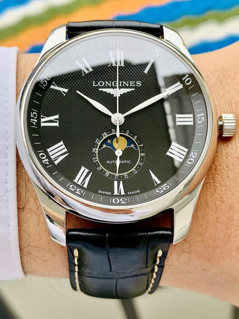 Đồng Hồ Longines Master Collection Moonphase Black Dial - L2.919.4.51.7