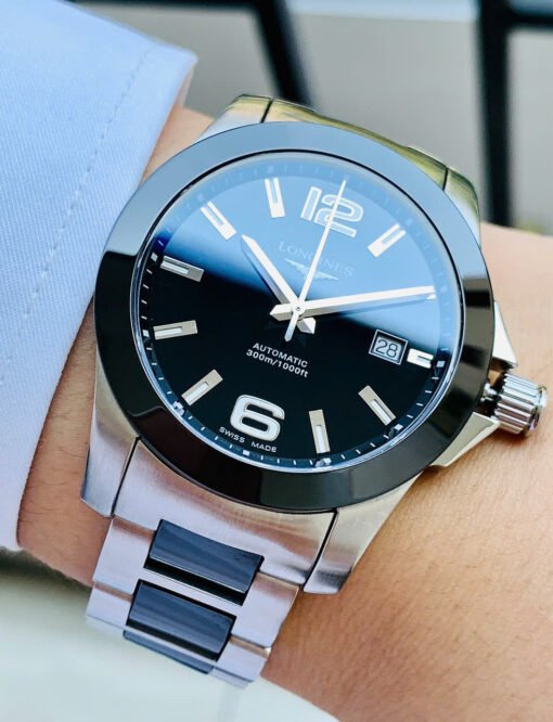 Đồng Hồ Longines Conquest Demi Ceramic Black Dial - L3.657.4.56.7