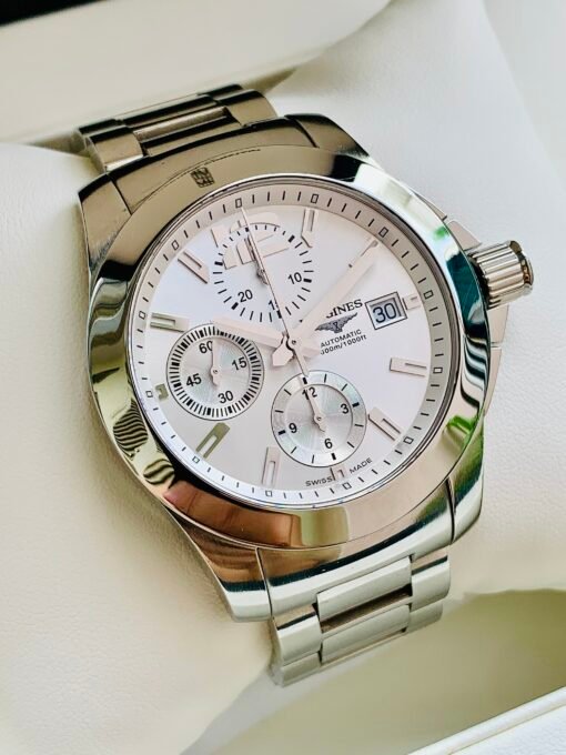 Đồng Hồ Longines Conquest Chronograph White Dial - L3.662.4.76.6 - Hình ảnh 2