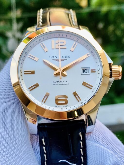 Đồng Hồ Longines Conquest Bezel Rose Gold White Dial - L3.673.5.76.7 - Hình ảnh 3
