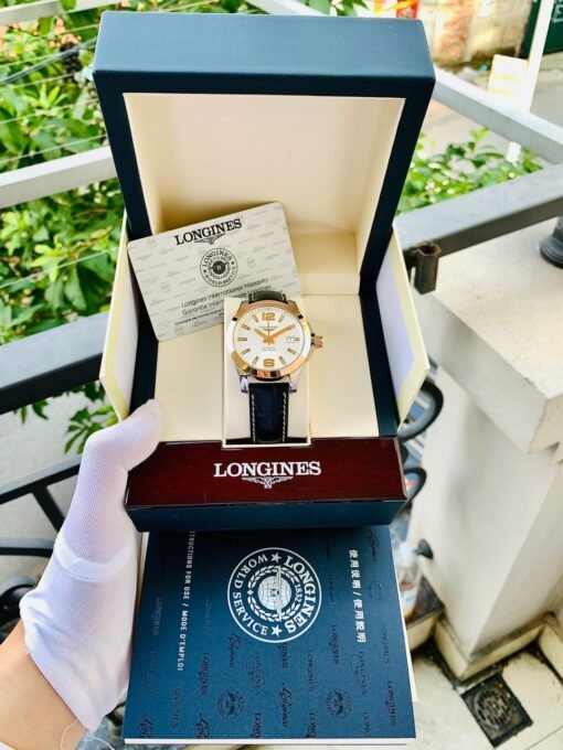 Đồng Hồ Longines Conquest Bezel Rose Gold White Dial - L3.673.5.76.7 - Hình ảnh 8