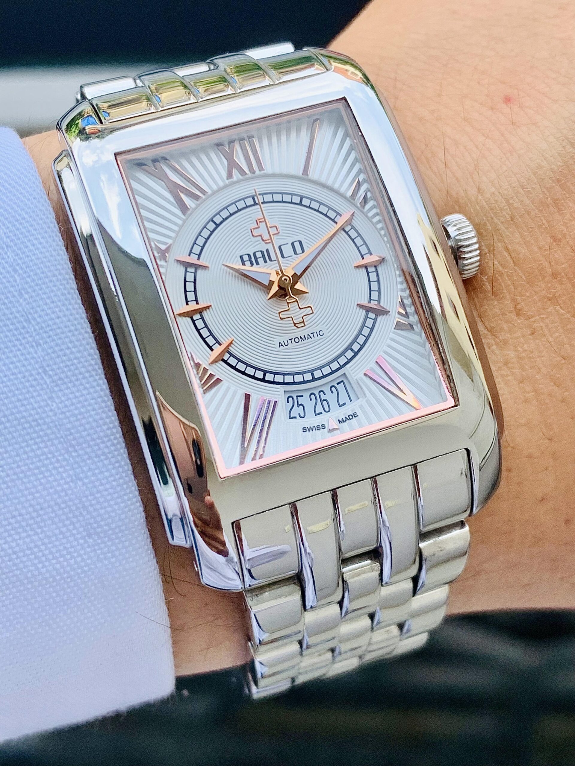Đồng Hồ Balco Rectangular White Dial Limited Edition 0188/0600 - 11339M