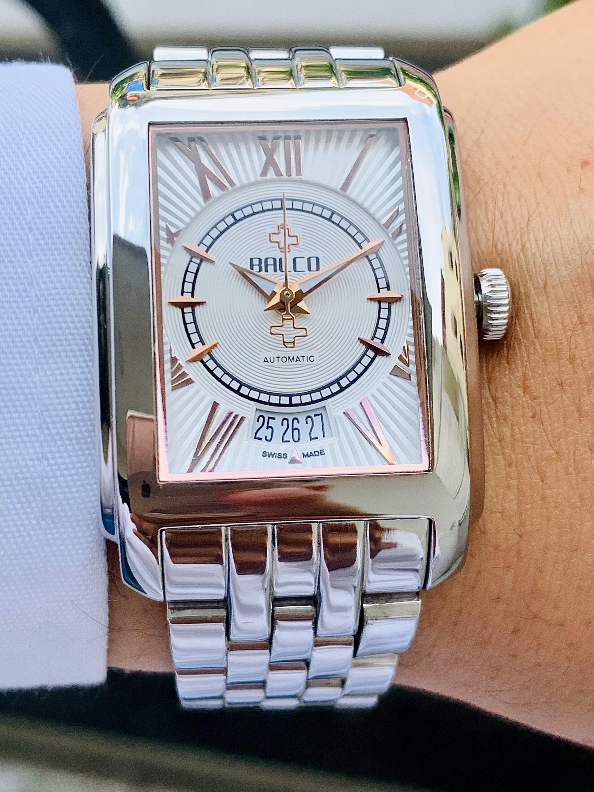 Đồng Hồ Balco Rectangular White Dial Limited Edition 0188/0600 - 11339M - Ảnh 3