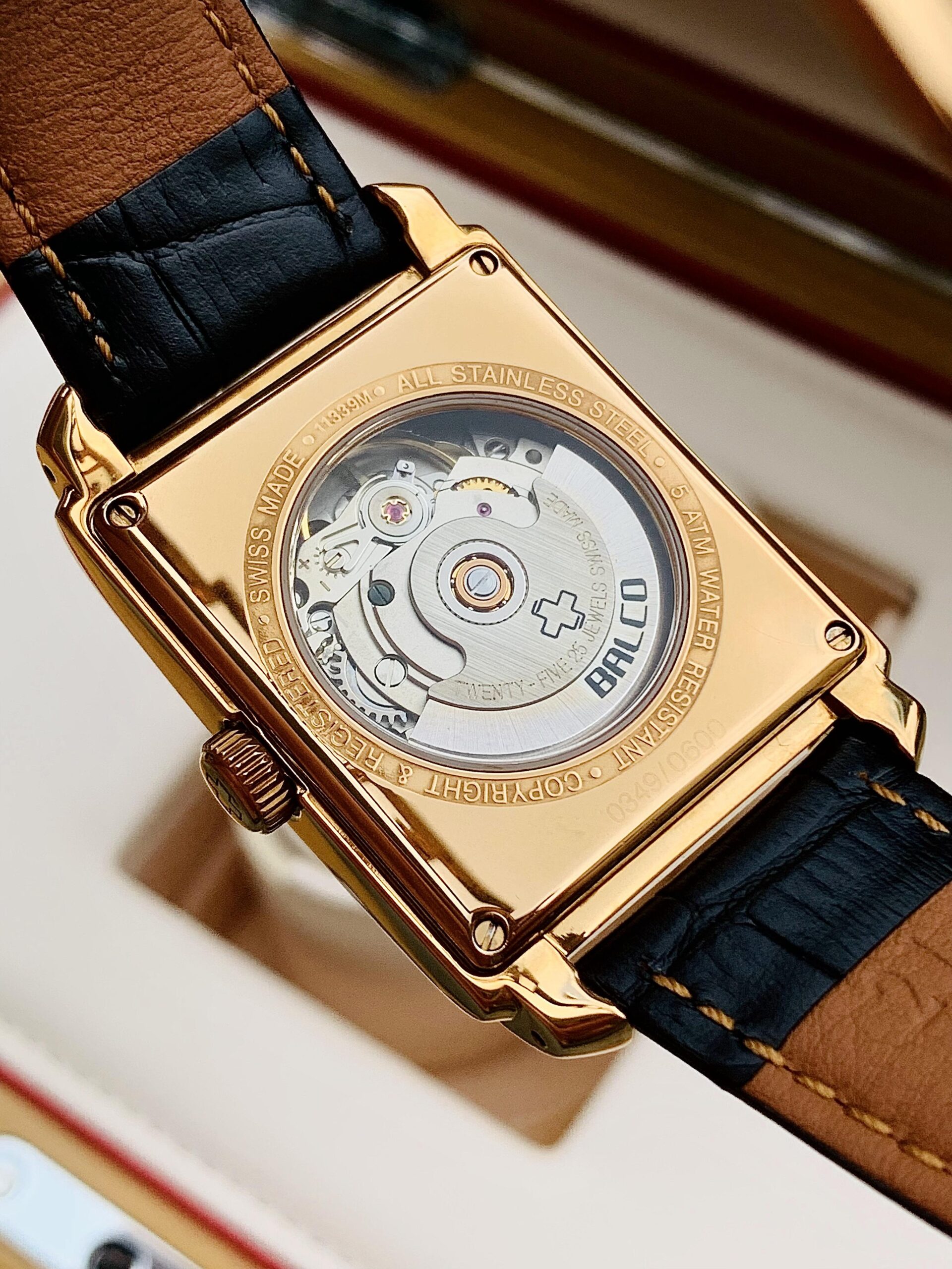 Đồng Hồ Balco Rectangular White Dial Limited Edition 0349/0600 - 11339M - Ảnh 6