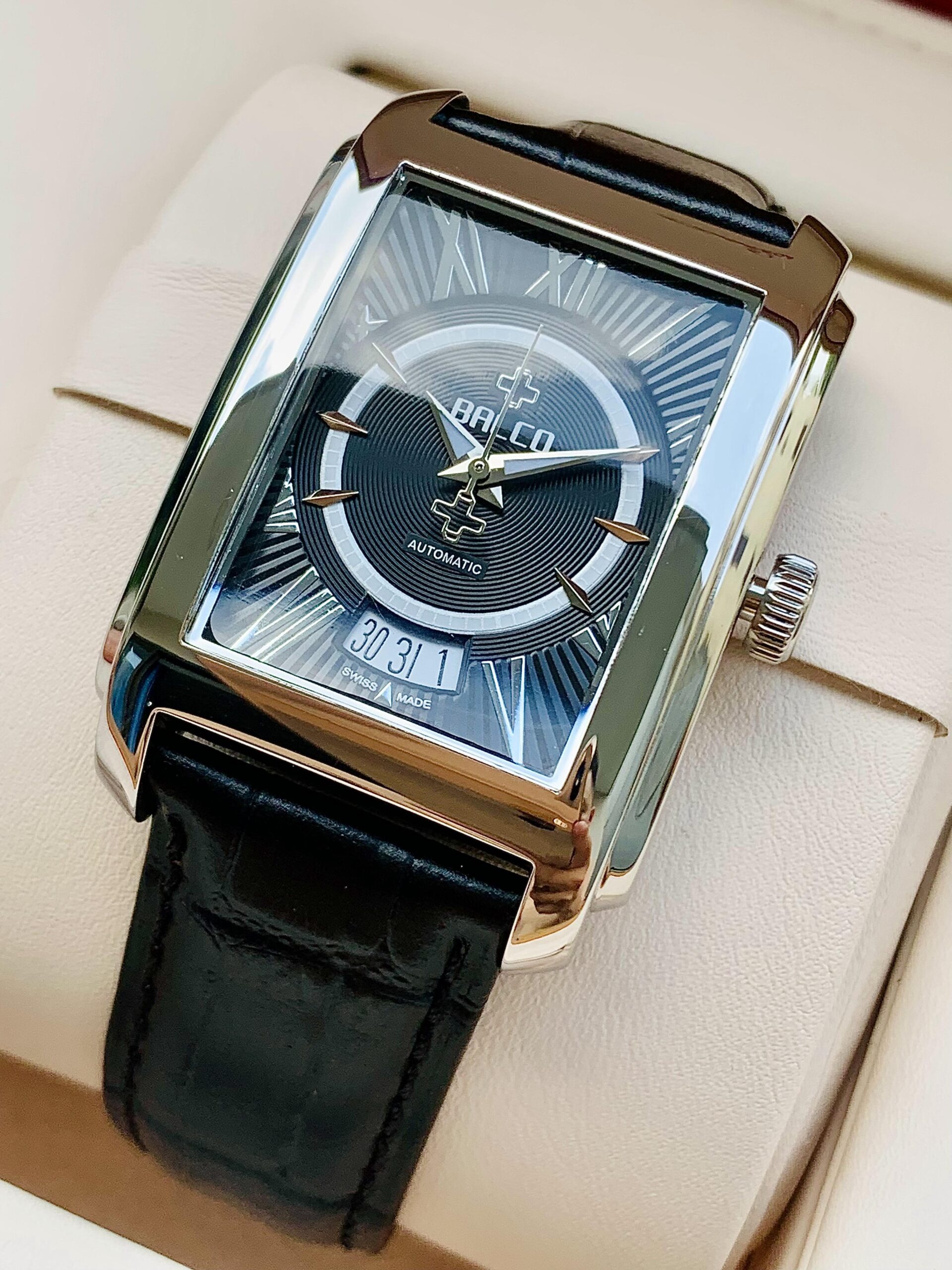 Đồng Hồ Balco Rectangular Black Dial Limited Edition 0188/0600 - 11339M - Ảnh 2