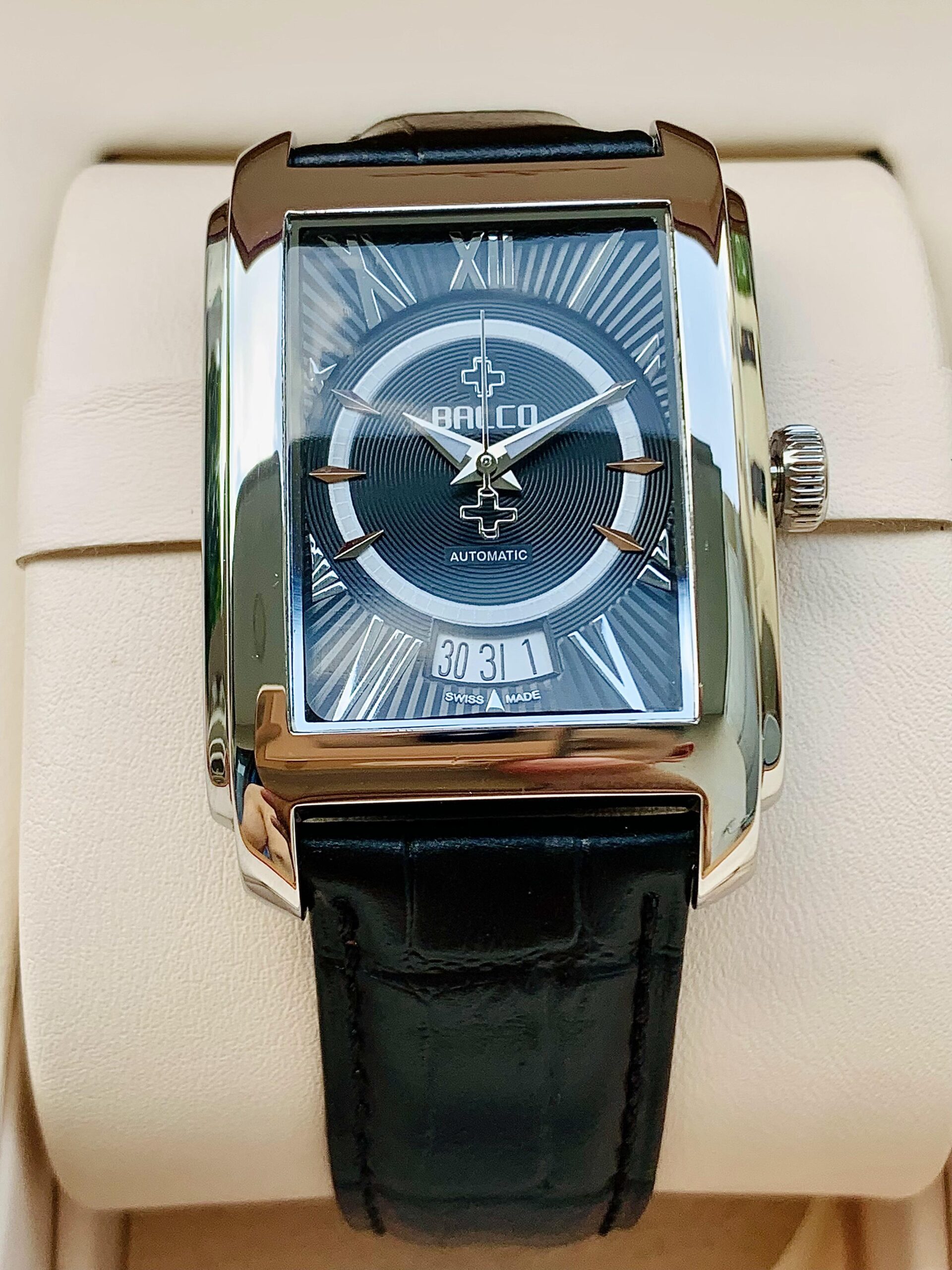 Đồng Hồ Balco Rectangular Black Dial Limited Edition 0188/0600 - 11339M - Ảnh 3