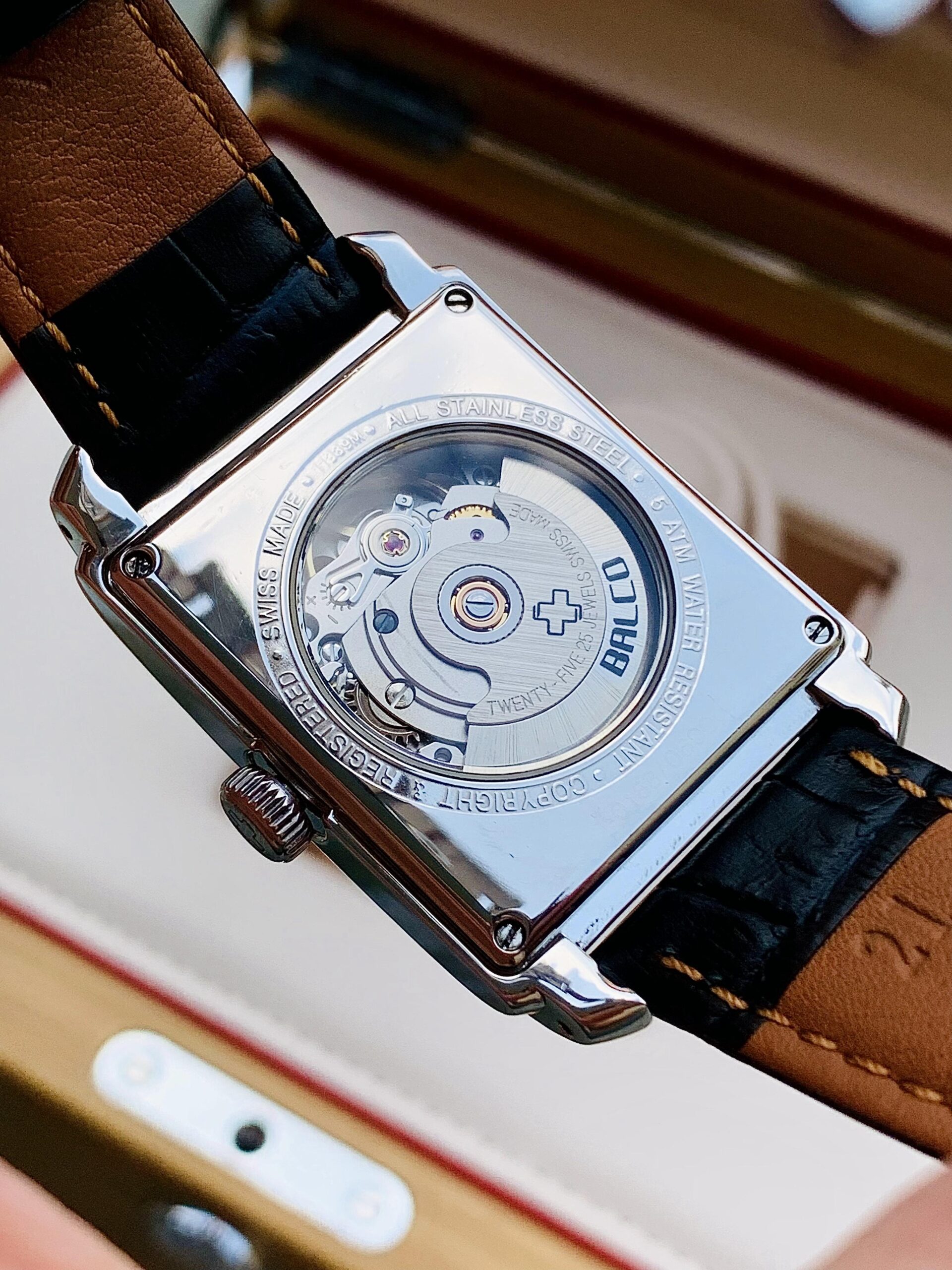 Đồng Hồ Balco Rectangular Black Dial Limited Edition 0188/0600 - 11339M - Ảnh 7