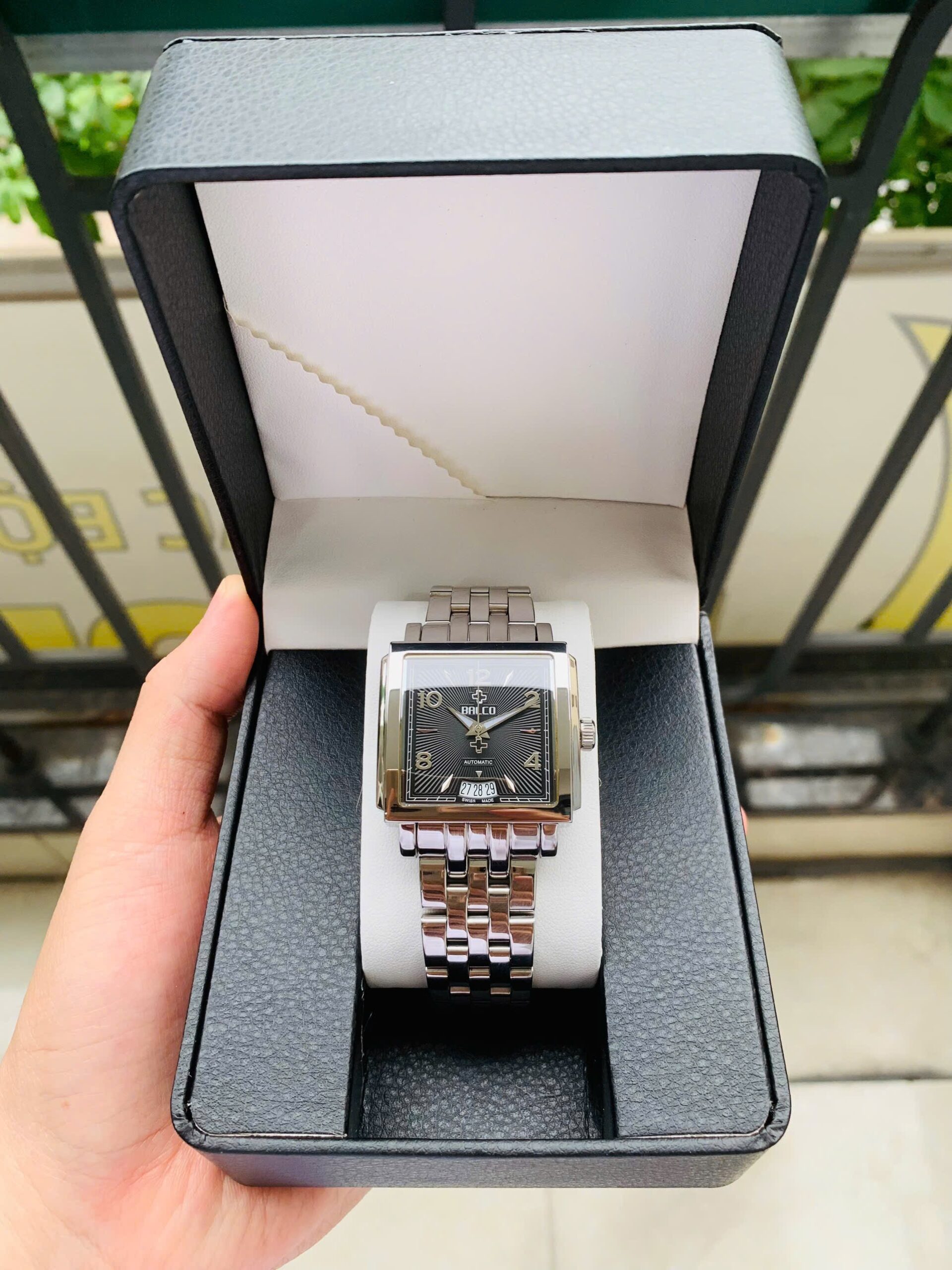 Đồng Hồ Balco Rectangular Black Dial Limited Edition 0283/0600 - 11340M - Ảnh 8