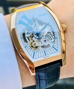 Alternative view of Đồng Hồ Epos Elegance Tonneau Skeleton Big 11 White Dial Rose Gold 3359