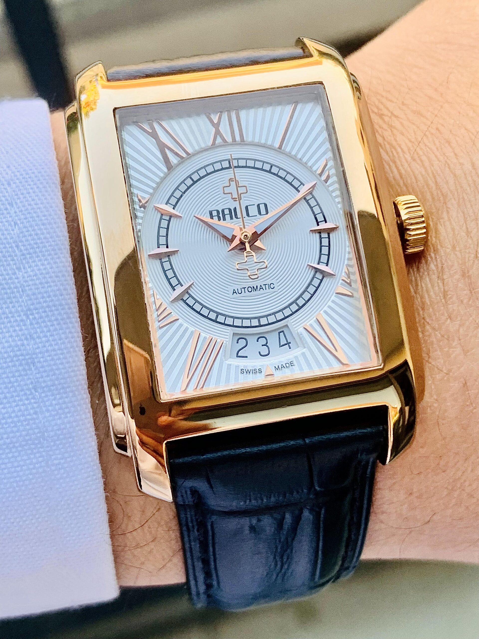 Đồng Hồ Balco Rectangular White Dial Limited Edition 1188/1400 - 11339M - Ảnh 2