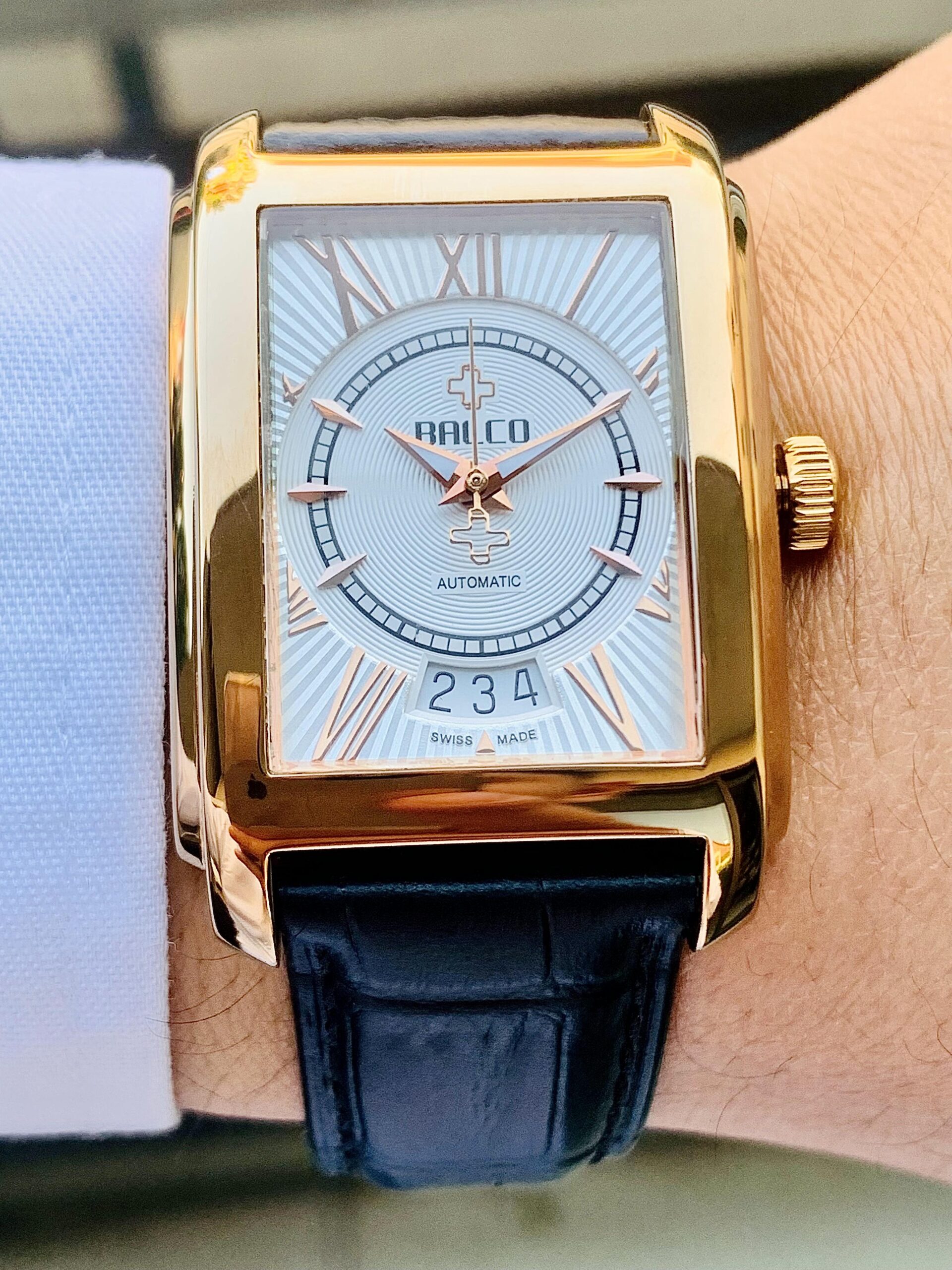 Đồng Hồ Balco Rectangular White Dial Limited Edition 1188/1400 - 11339M