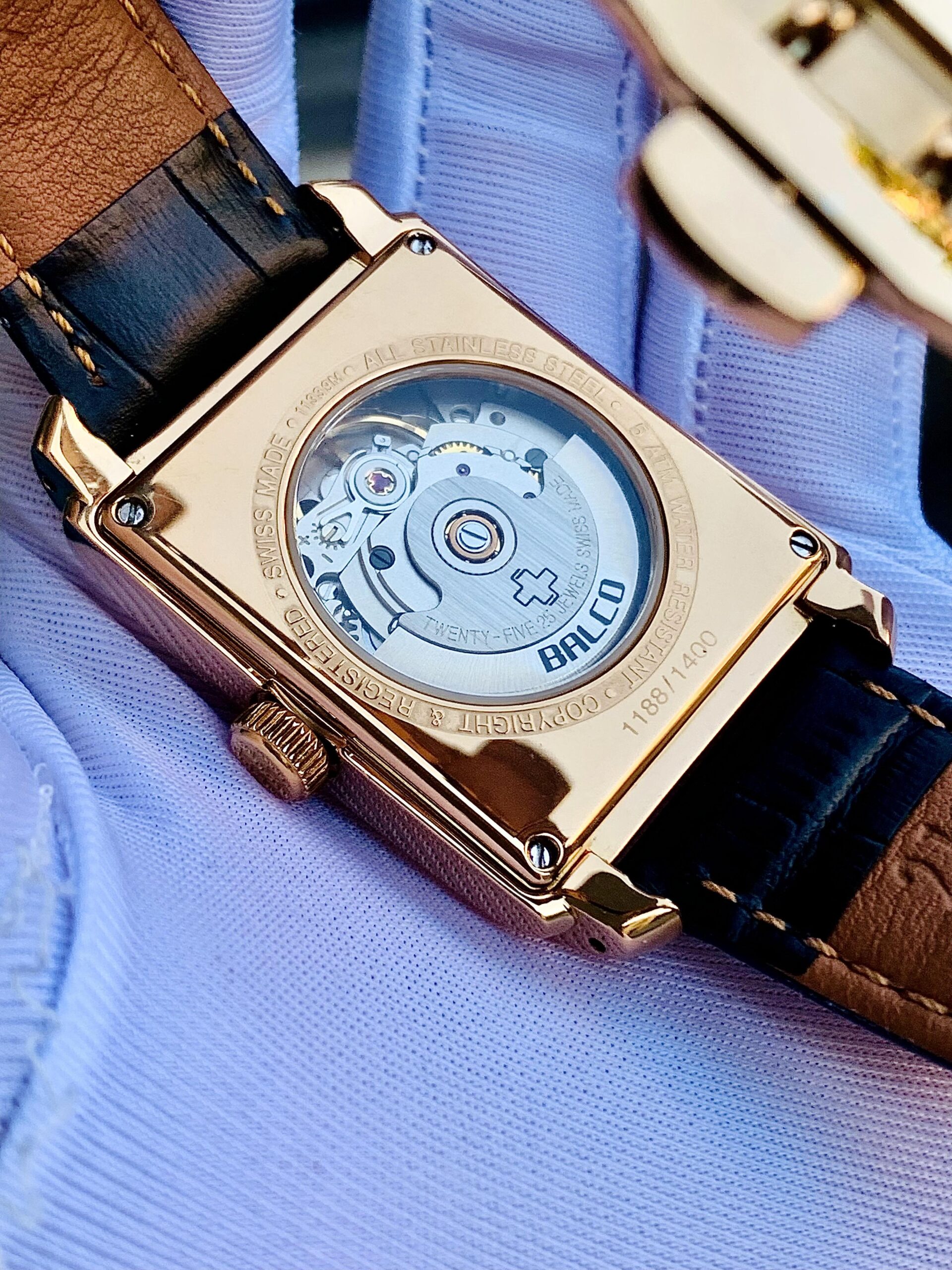 Đồng Hồ Balco Rectangular White Dial Limited Edition 1188/1400 - 11339M - Ảnh 6