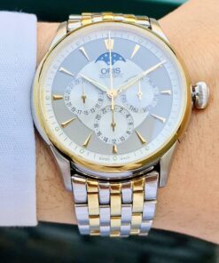 Đồng Hồ Oris Artelier Complication Demi Gold White Dial 01 582 7592 4351-07 8 21 74
