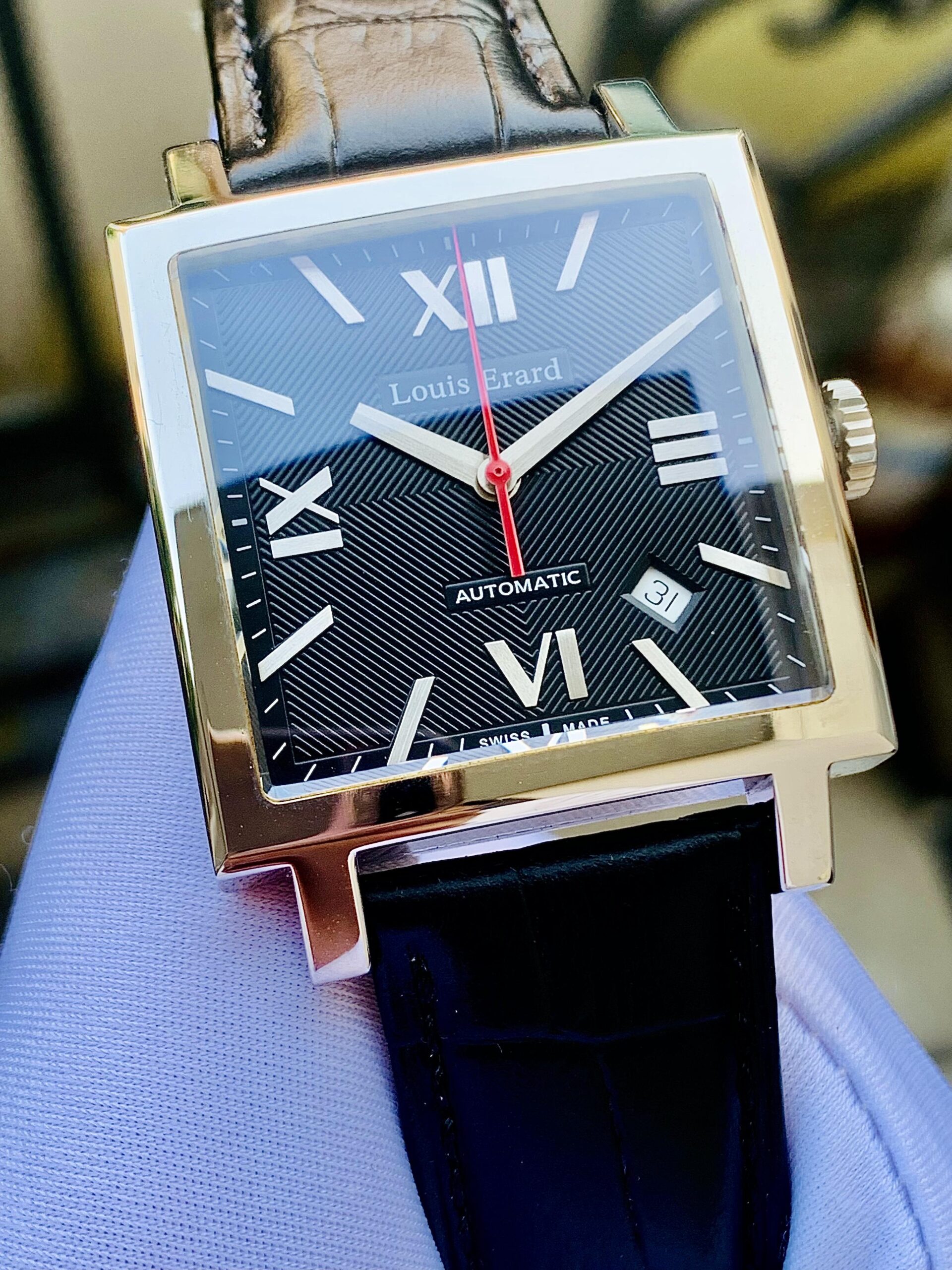 Đồng Hồ Louis Erard L’esprit du Temps La Carree Black Dial - 69503 AS02 - Ảnh 2